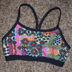 rox bikini top/sports bra, never worn, size medium(FITS A SMALL!!)